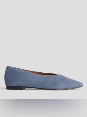 NWT! MADEWELL Women's The Mylie Ballet Flat in Basalt Blue Suede Size 6.5 no box